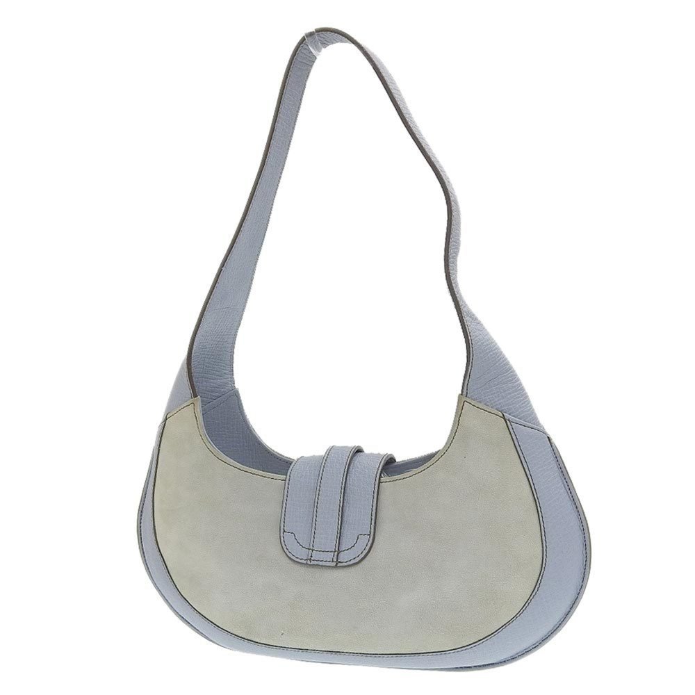 LOEWE hobo one shoulder bag suede leather light blue bicolor - Picture 2 of 10